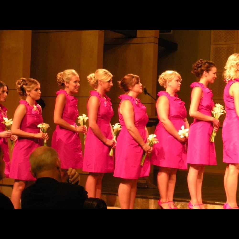 Fuchsia Knee Length dress